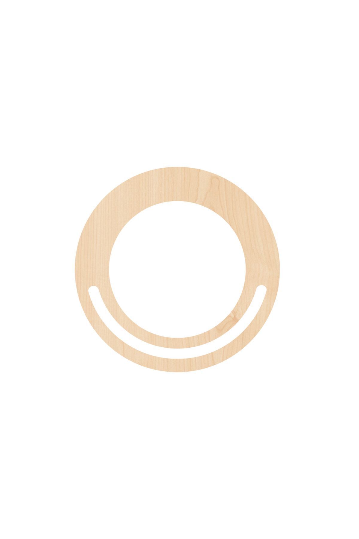 Mars-Round Wooden Bag Handle - Handle MDF Maple - 1 Pair 1