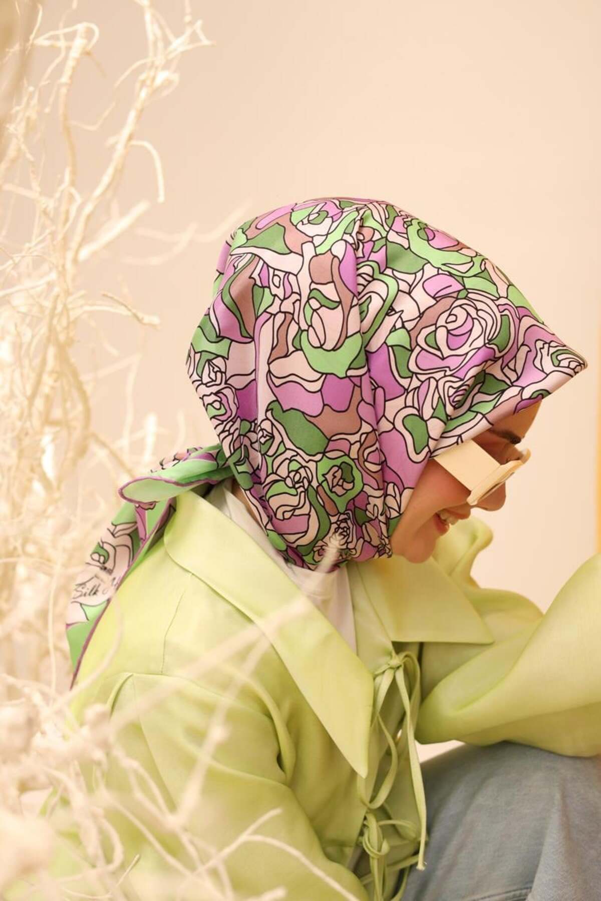 روسری زنانه خانه ابریشم | 11434-08 Silk Home - Image 8