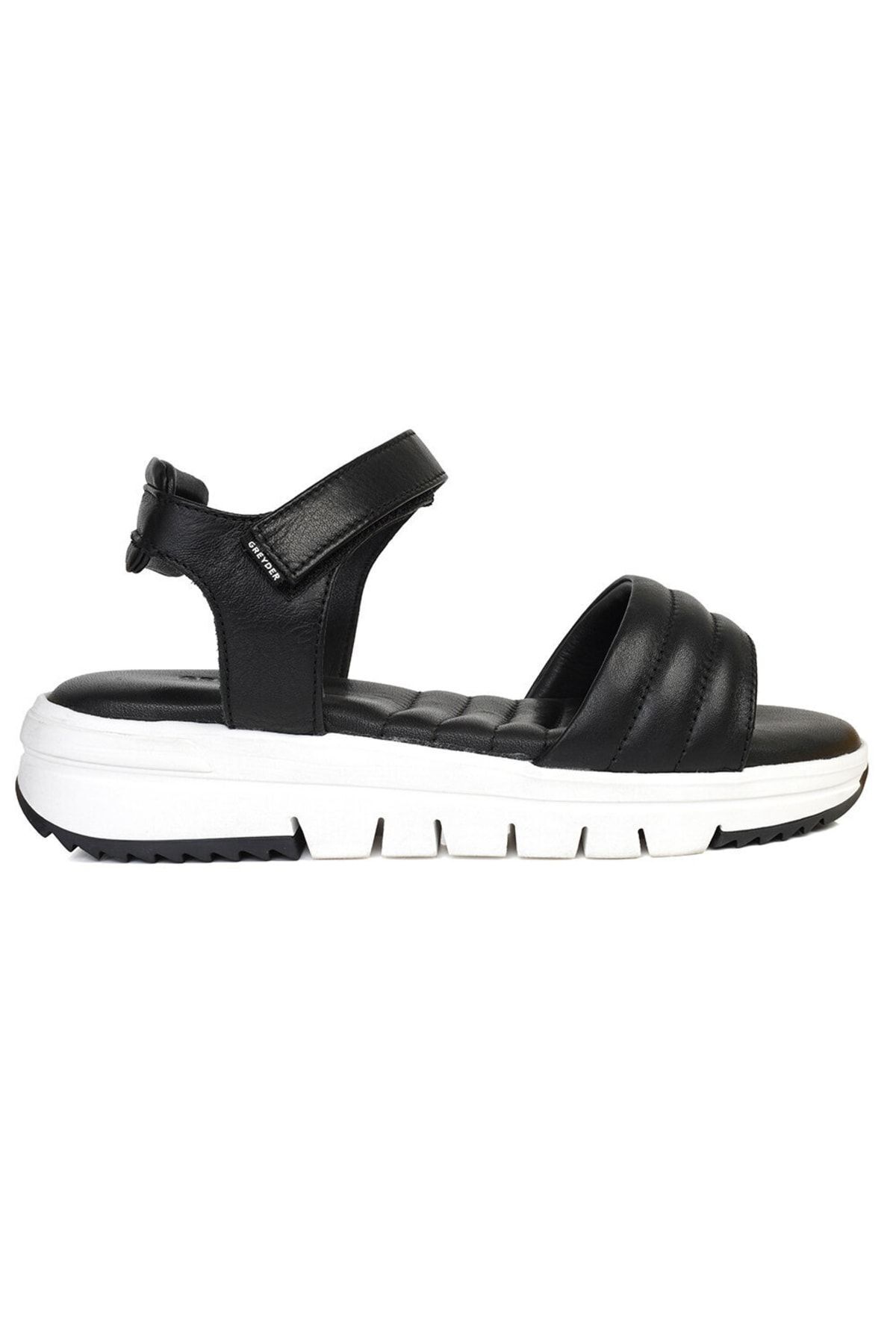 صندل چرم اصل مشکی زنانه 3y2ss32440 Greyder