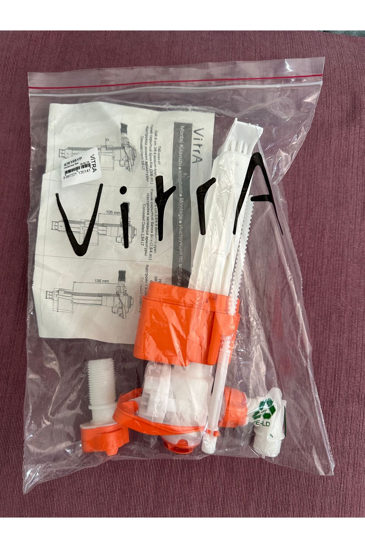 Çeşitli VİTRA GÖMME REZERVUAR DOLDURMA GRUBU 1/2 ŞAMANDIRA 426185YP