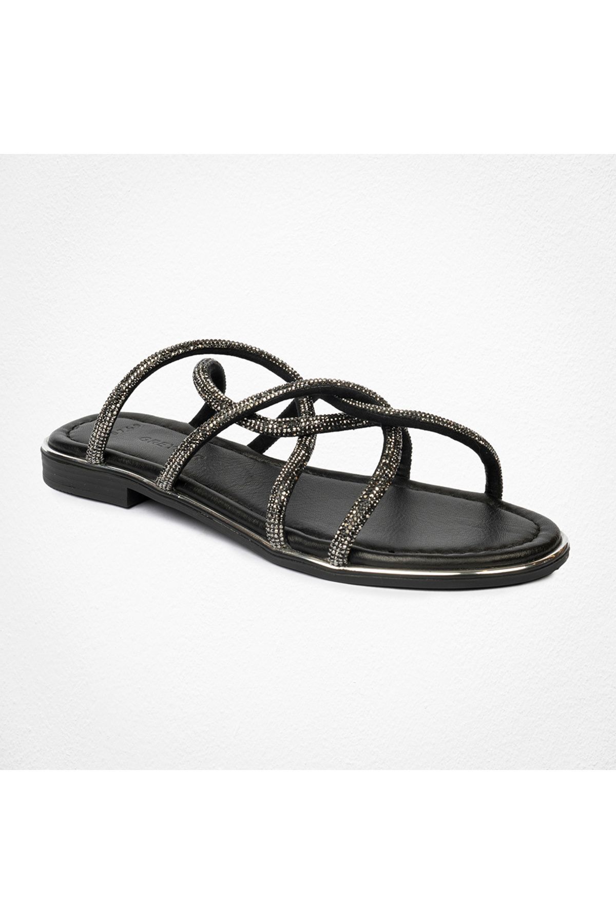 دمپایی چرم اصل مشکی زنانه 4y2wt50749 Greyder