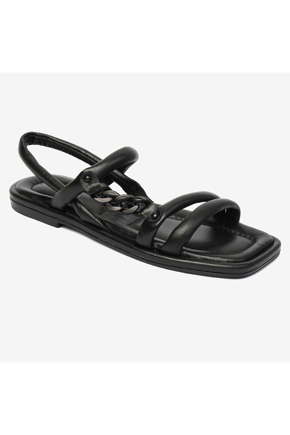 صندل چرم اصل مشکی زنانه 4y2ys50759 Greyder