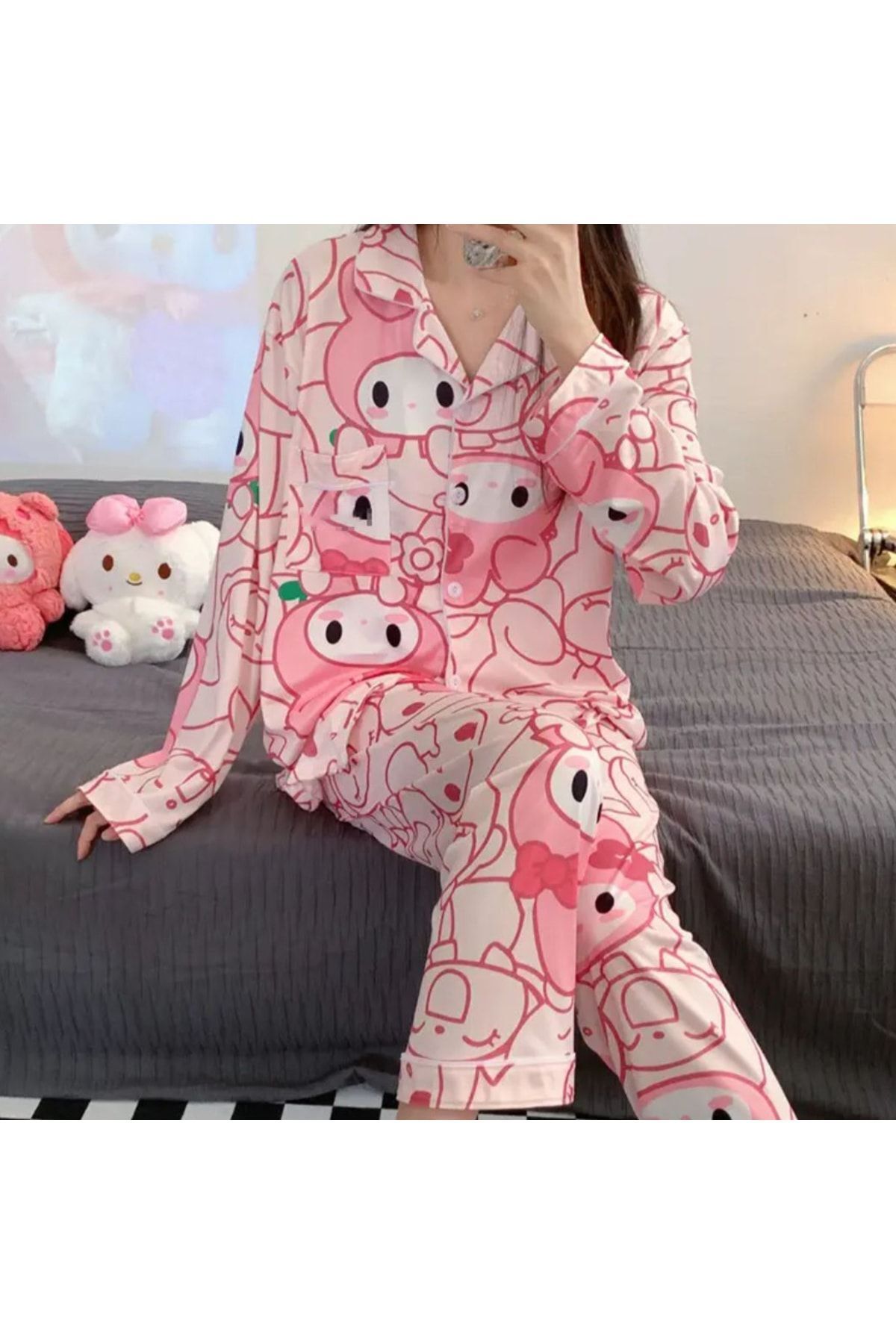 Kostebek My Melody Magic Kuromi Pembe Kolaj Alt Ust Pijama Tak m Fiyat Yorumlar Trendyol