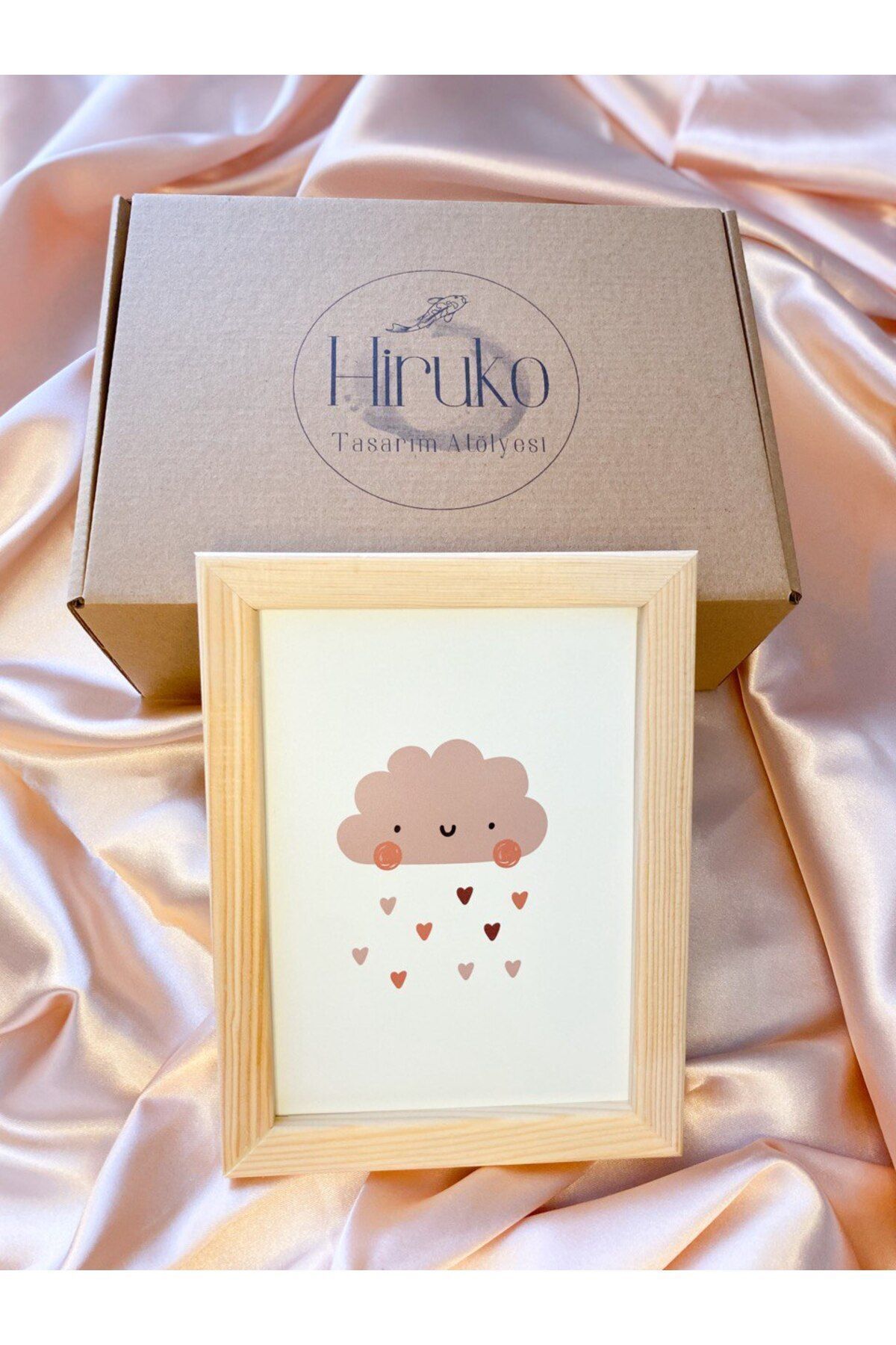 Hiruko Tasarım Atölyesi Çocuk Odası Ahşap Çerçeve Tavşan&Bulut Tablo 2'li Set  Bebek ve Çocuk Odası Set fotoğrafı 5 (önizleme)