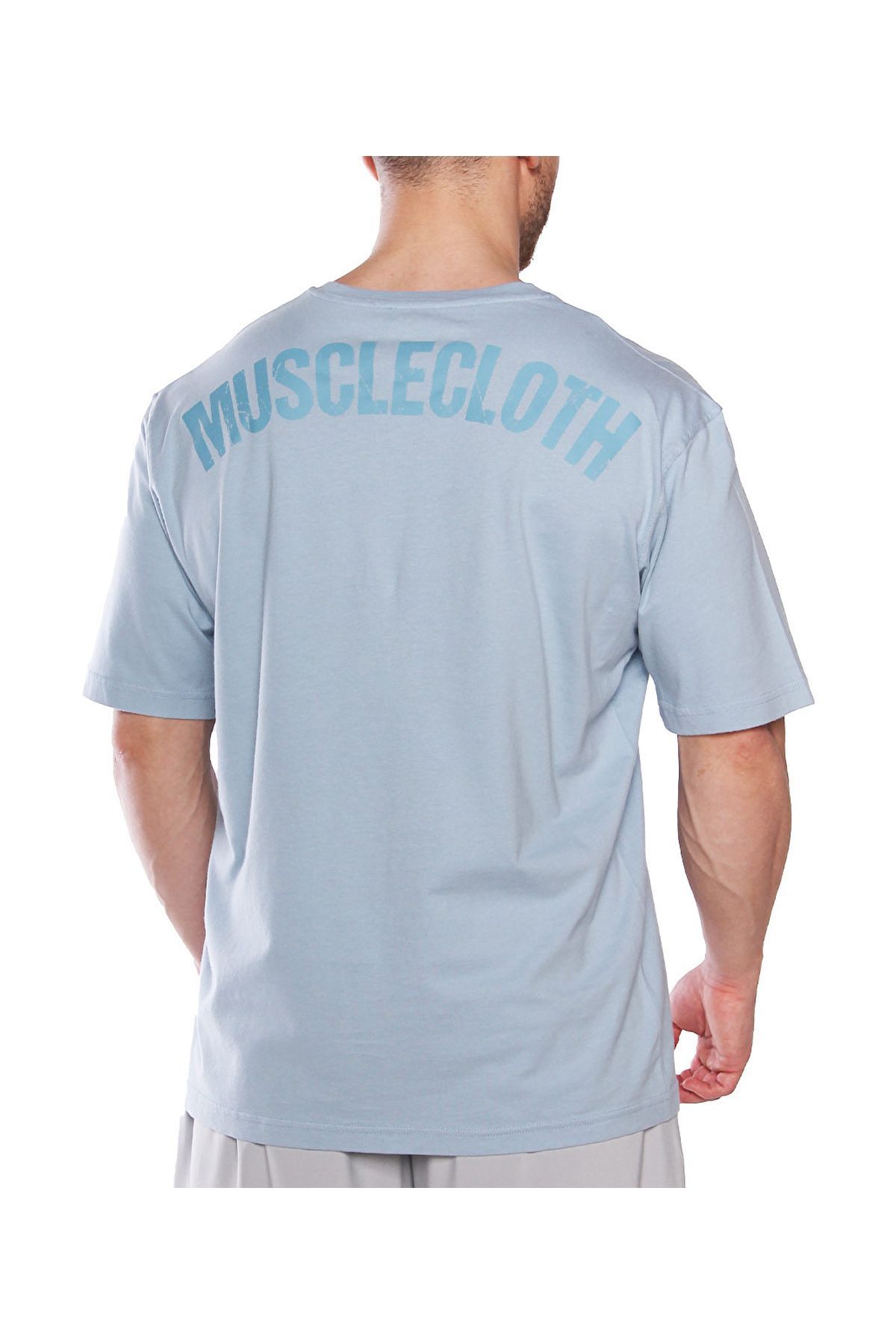 MUSCLECLOTH Футболка Oversize стираная Голубая 20472