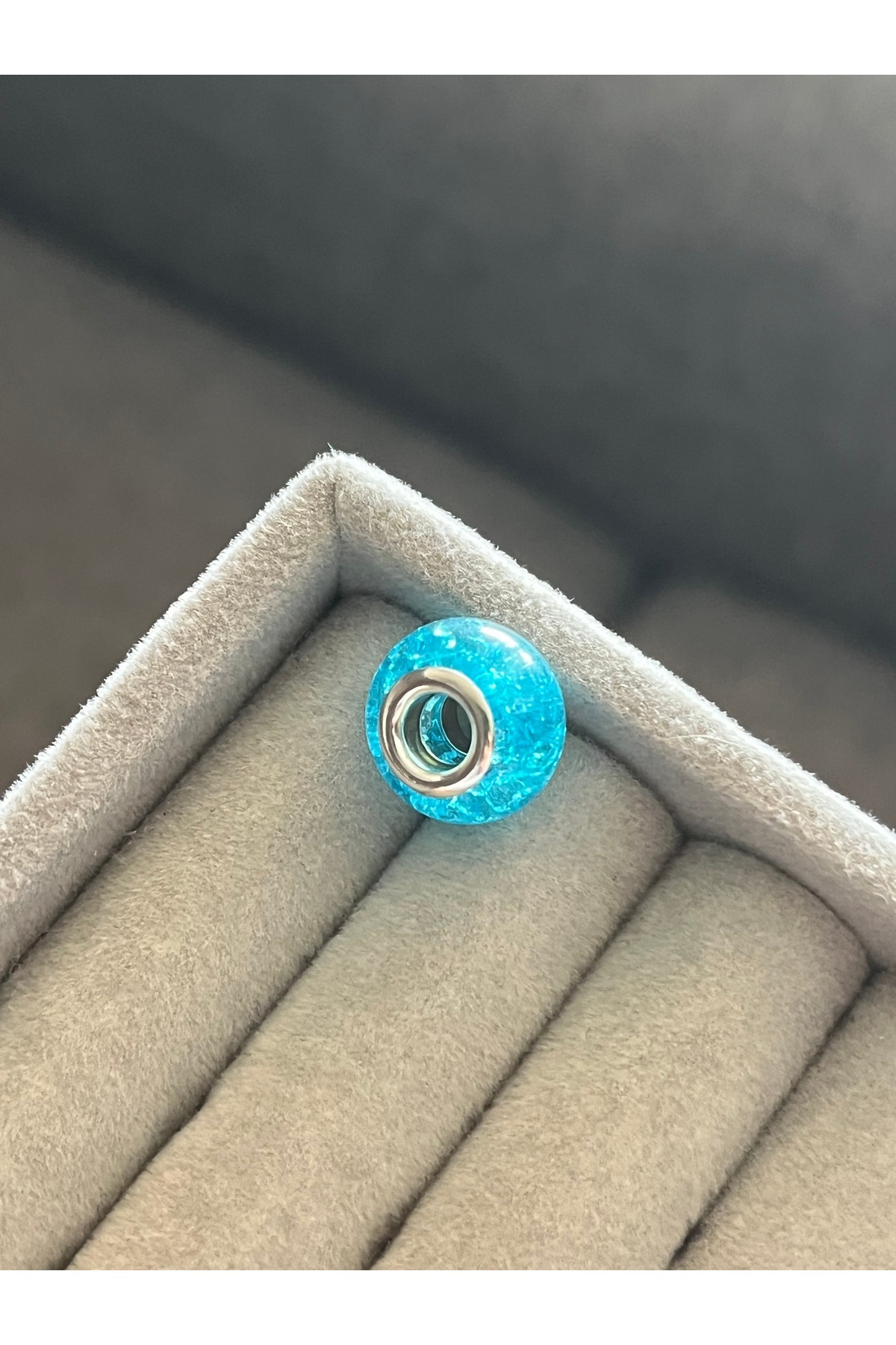 asaf Kırık buz murano charm | gümüş kaplama