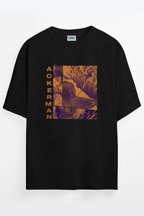Anime Attack On Titan Levi Ackerman Baskılı Unisex Oversize T-shirt levııa