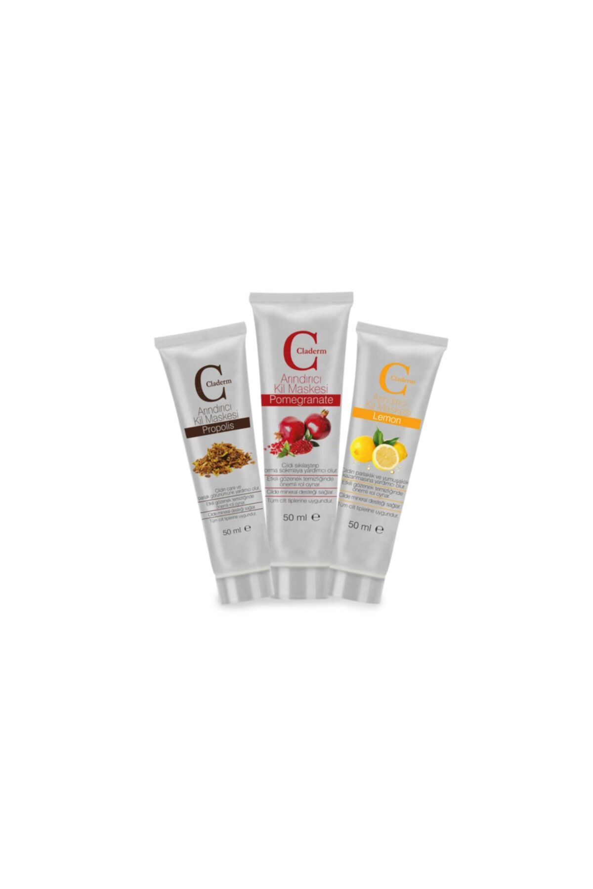 Claderm 50ml 3'lü (Propolis-Pomegranate-Lemon) Avantaj Paketi