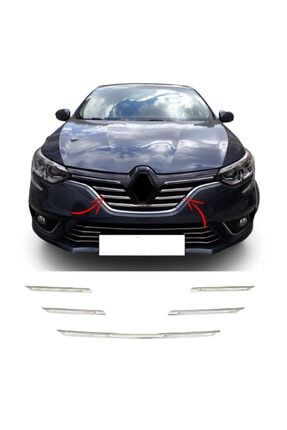 Renault Megane 4 Krom Ön Panjur 5 Parça Hb/sd 2016-2020 TRB4303429-01