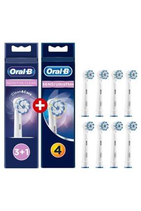 Oral- B Sensitive Clean 3+1 Yedek Başlık + Diş Fırçası Yedek Başlığı Sensi Ultrathin 4'lü 2011767495581