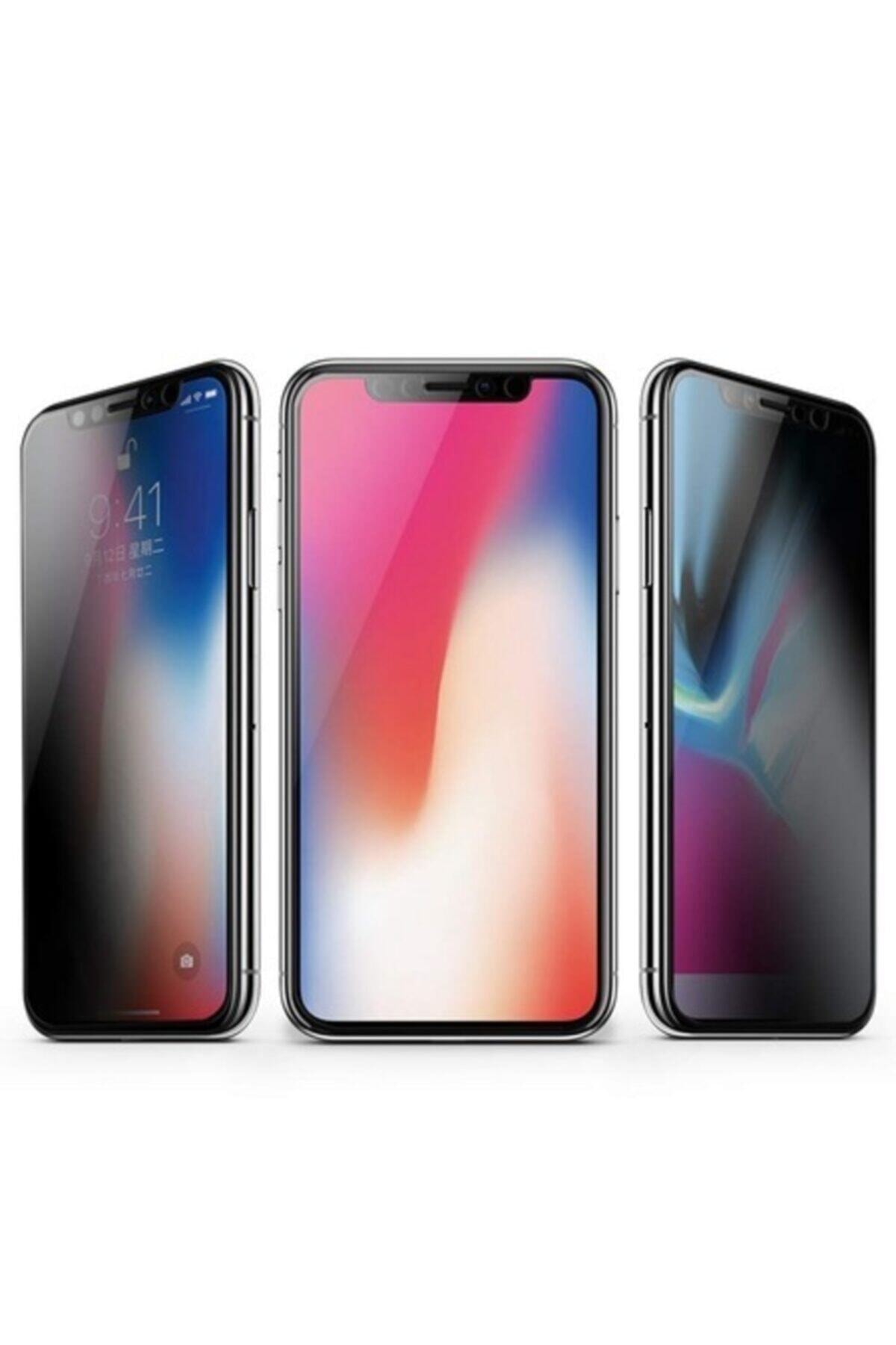 Iphone 12 Promax Uyumlu Tam Kaplayan Gizlilik Filtreli Privacy Görünmez Hayalet Ekran Koruyucu Cam 3