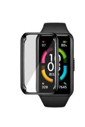 Honor Band 6 - 360 Koruma Ultra Ince Siyah Silikon Kılıf ED6156