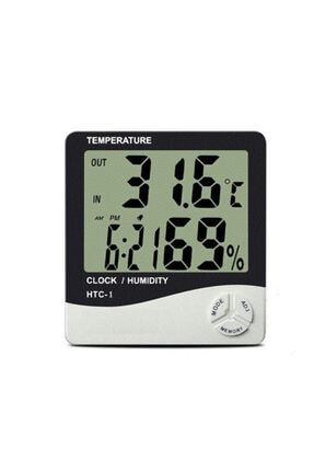 Dijital Termometre Oda Isı Nem Ölçer Saat Göstergeli Sıcaklık Ölçer ANKAKT-6046-3440