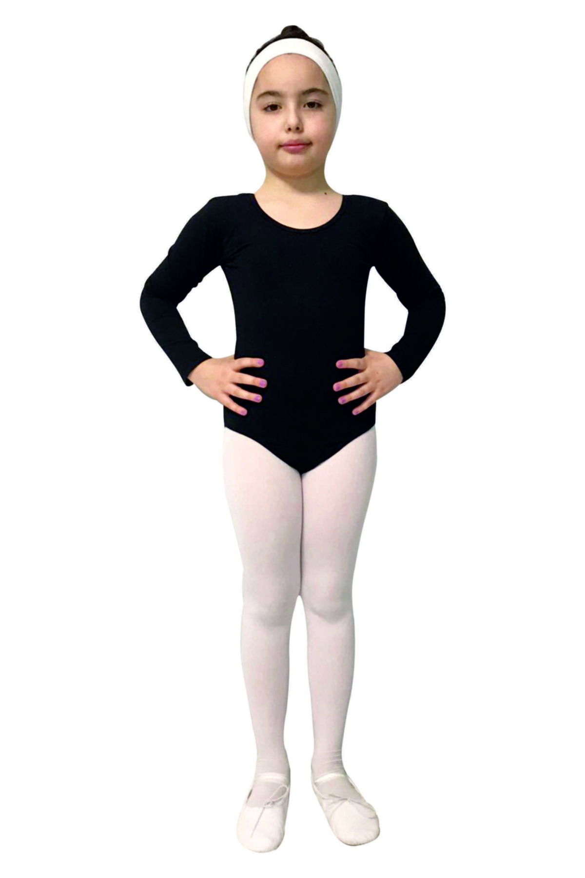 Black Long Sleeve Ballet Leotard