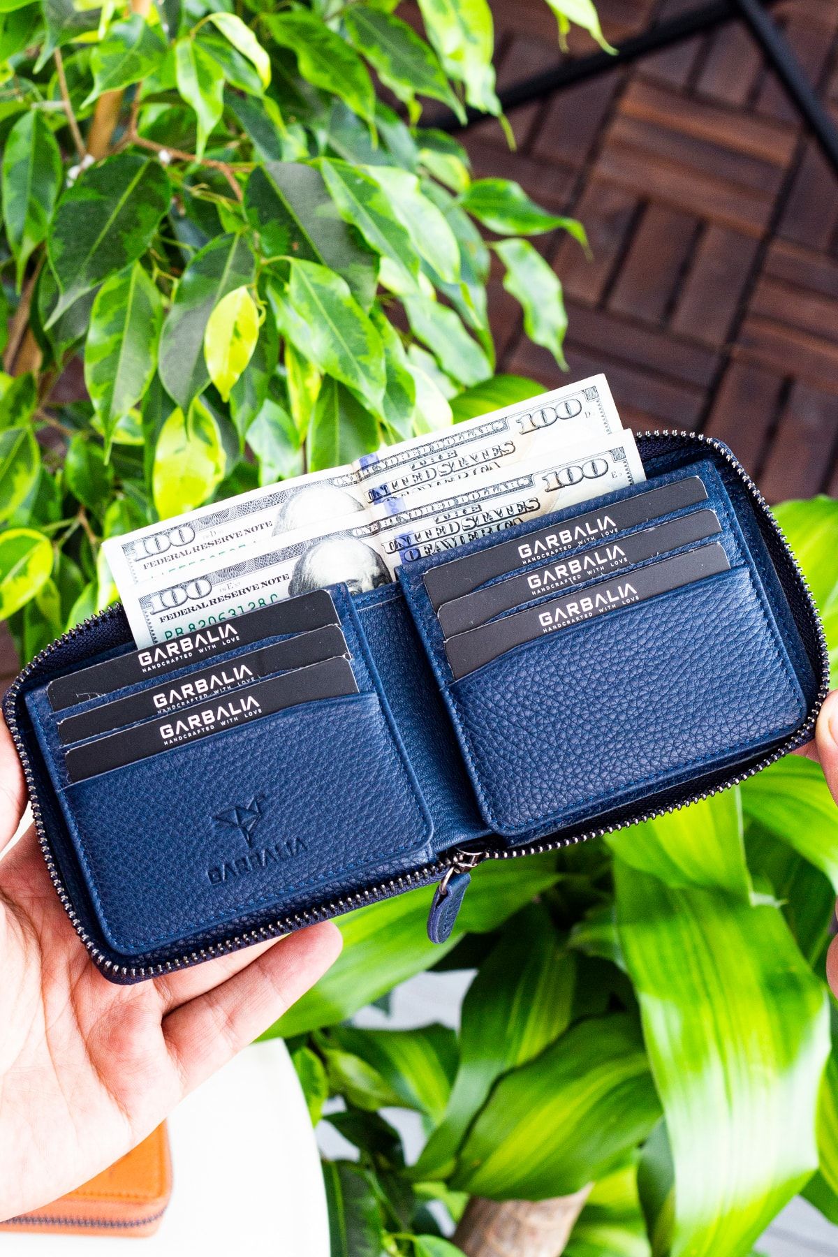 کیف پول مردانه و زنانه یونیسکس BLUE CAROLE ZIPPER LOCKED WALLET Garbalia