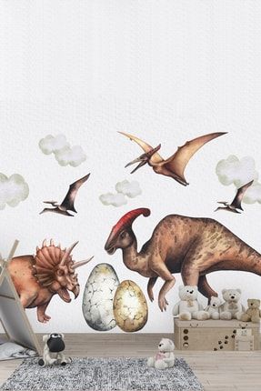 Büyük Boy Dinozor Safarisi Duvar Sticker 12785446