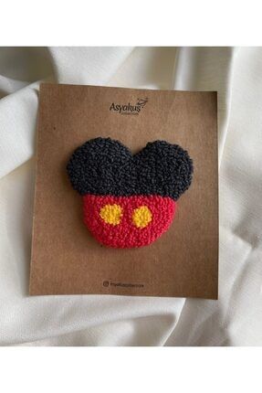 Handmade Mickey Mouse Punch Nakışı Otomatik Toka 350