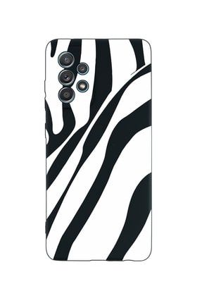 Samsung A52 Zebra Premium Silikonlu Siyah Telefon Kılıfı MCSAMA52LZEBRA