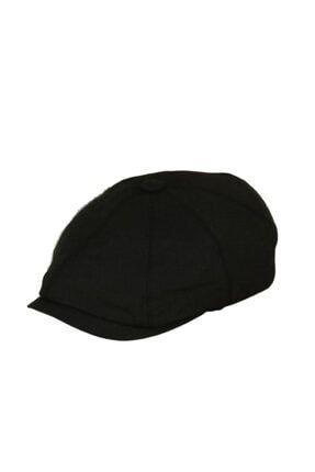 Ingiliz Stili Keten Yazlık Siyah Şapka COSMOOUT1260