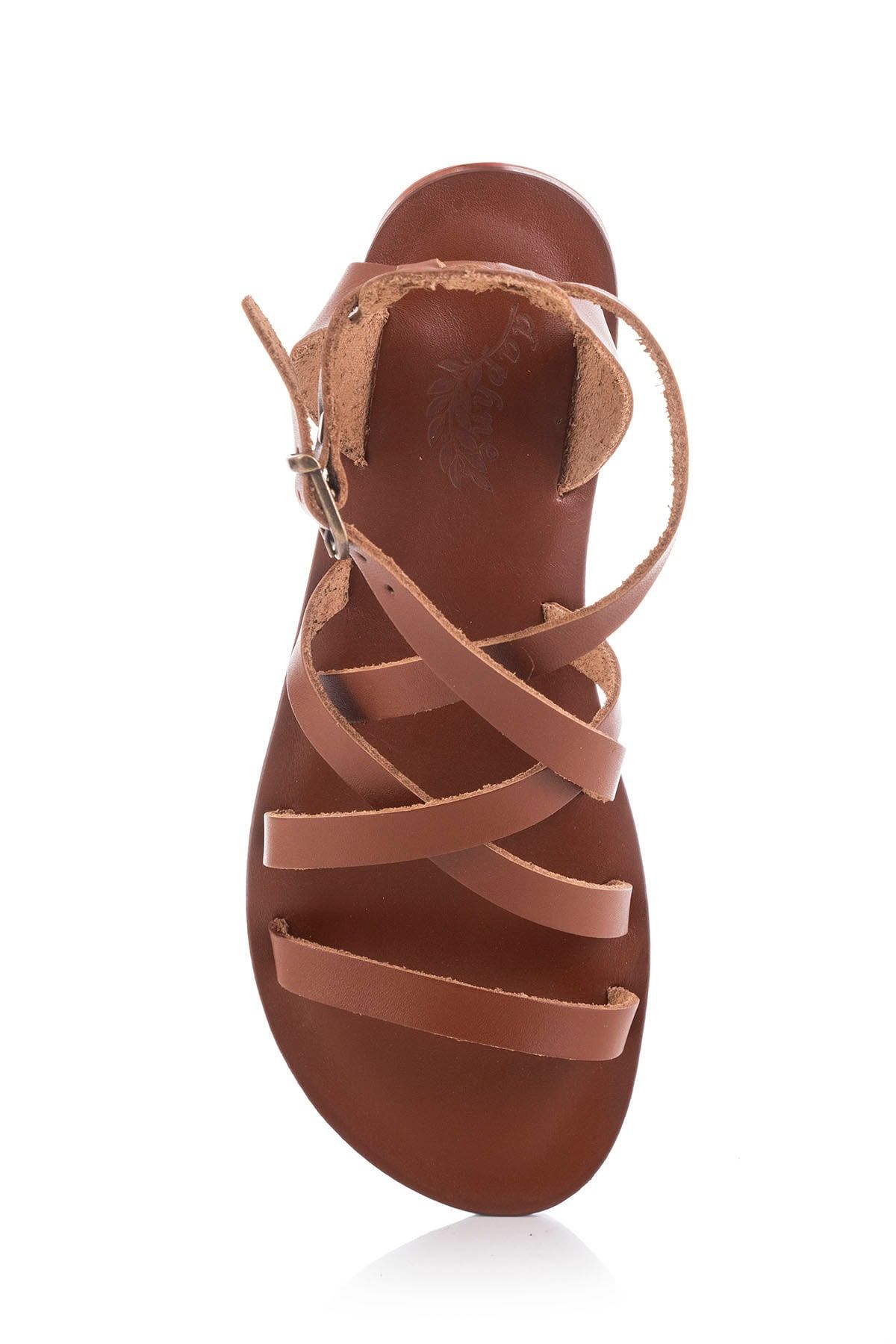 صندل چند رنگ زنانه Bodrum چرمی واقعی دست ساز ساخته شده 20249 DaphneSandals