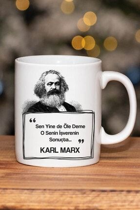 Karl Marx Espirili Seramik Kupa Bardak hdymndusunurkupa03