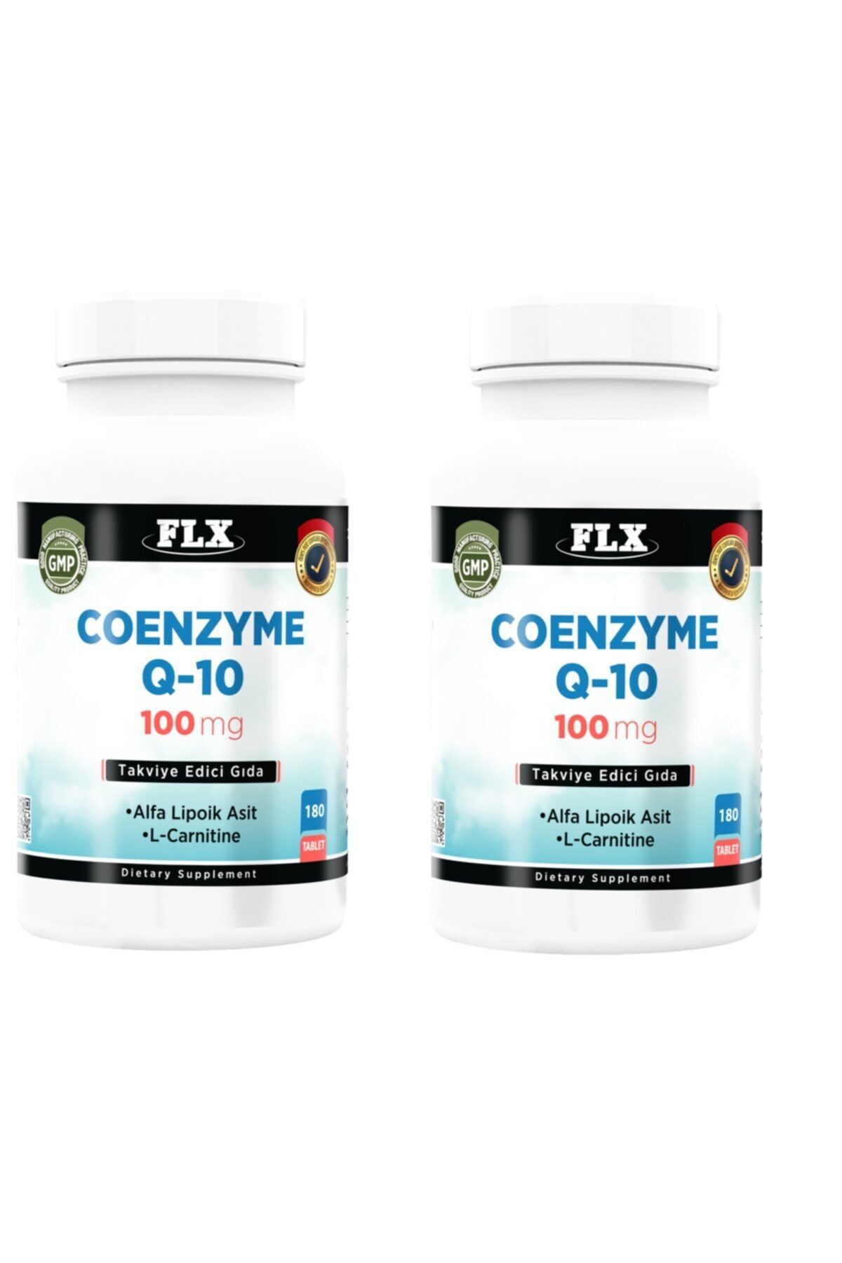 FLX Coenzyme Q10 Koenzim Alfa Lipoik Asit L-karnitin 100 Mg 180 Tablet X 2 Kutu