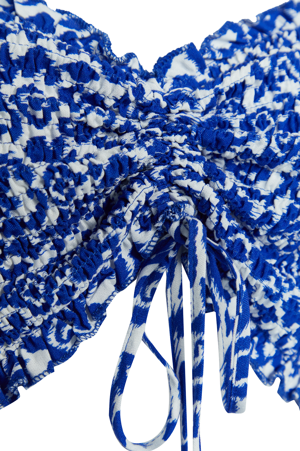 Trendyolmilla  Etnik Desenli Desenli Dokuma Gipeli Straplez Bluz Pantolon Plaj Takım TBESS24AU00032 - Görsel 7