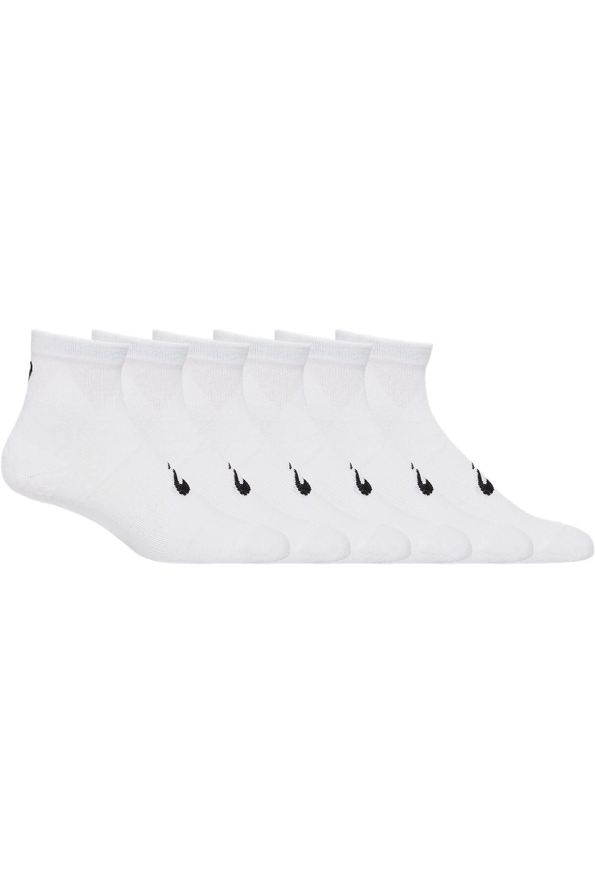 Asics 6ppk Quarter Sock Unisex Beyaz Çorap 3033b720-100 3033B720-100