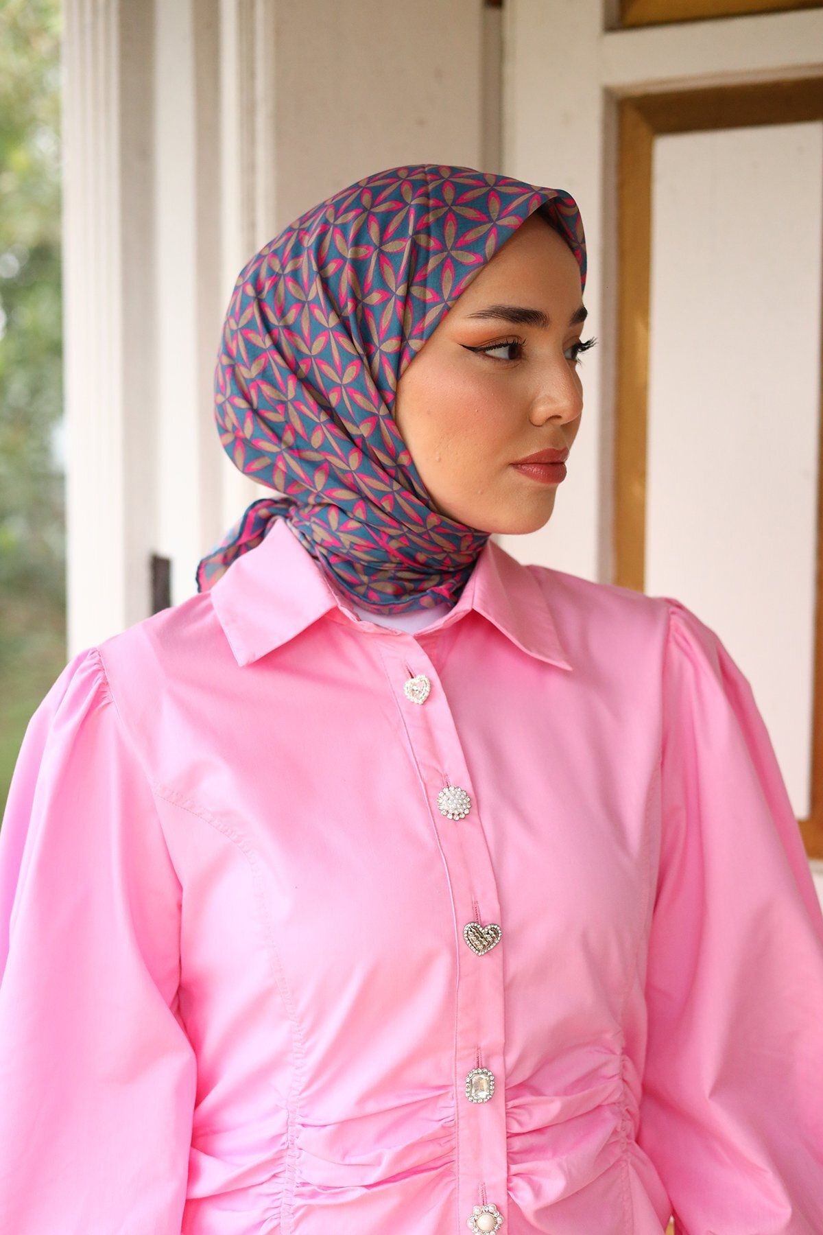Silk Home-Soft Scarf - 73058-47 Model 6