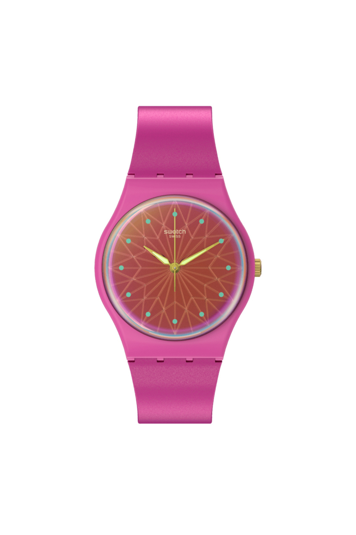 SO28P110 Swatch ساعت روزمره فوق العاده فوشیا اورجینال - تصویر 1