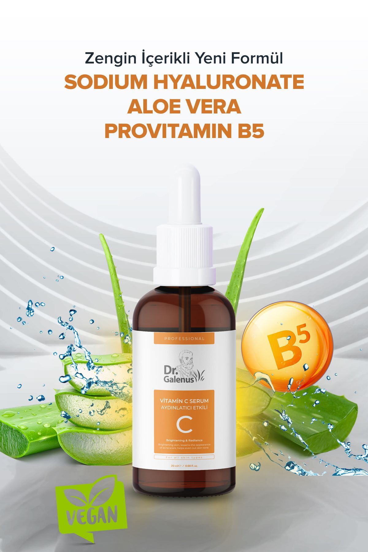 Aydınlatıcı Vitamin C Ve Koyu Leke Karşıtı Niacinamide & Arbutin Ikili Bakım Serum Seti (50 ML) — VL-0001 — تصویر 5 از 7