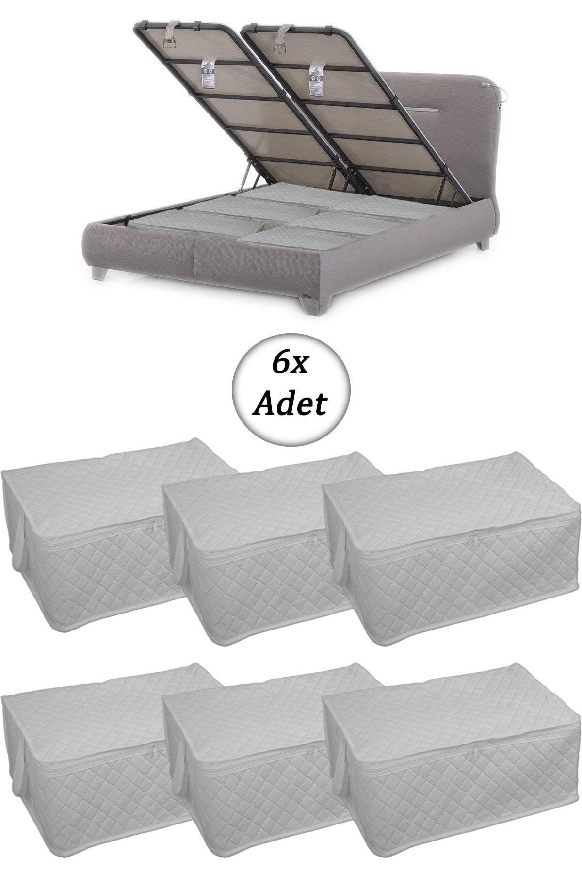 6 Pieces Quilted Base Bottom Pulp 60x40x22 (WHITE)