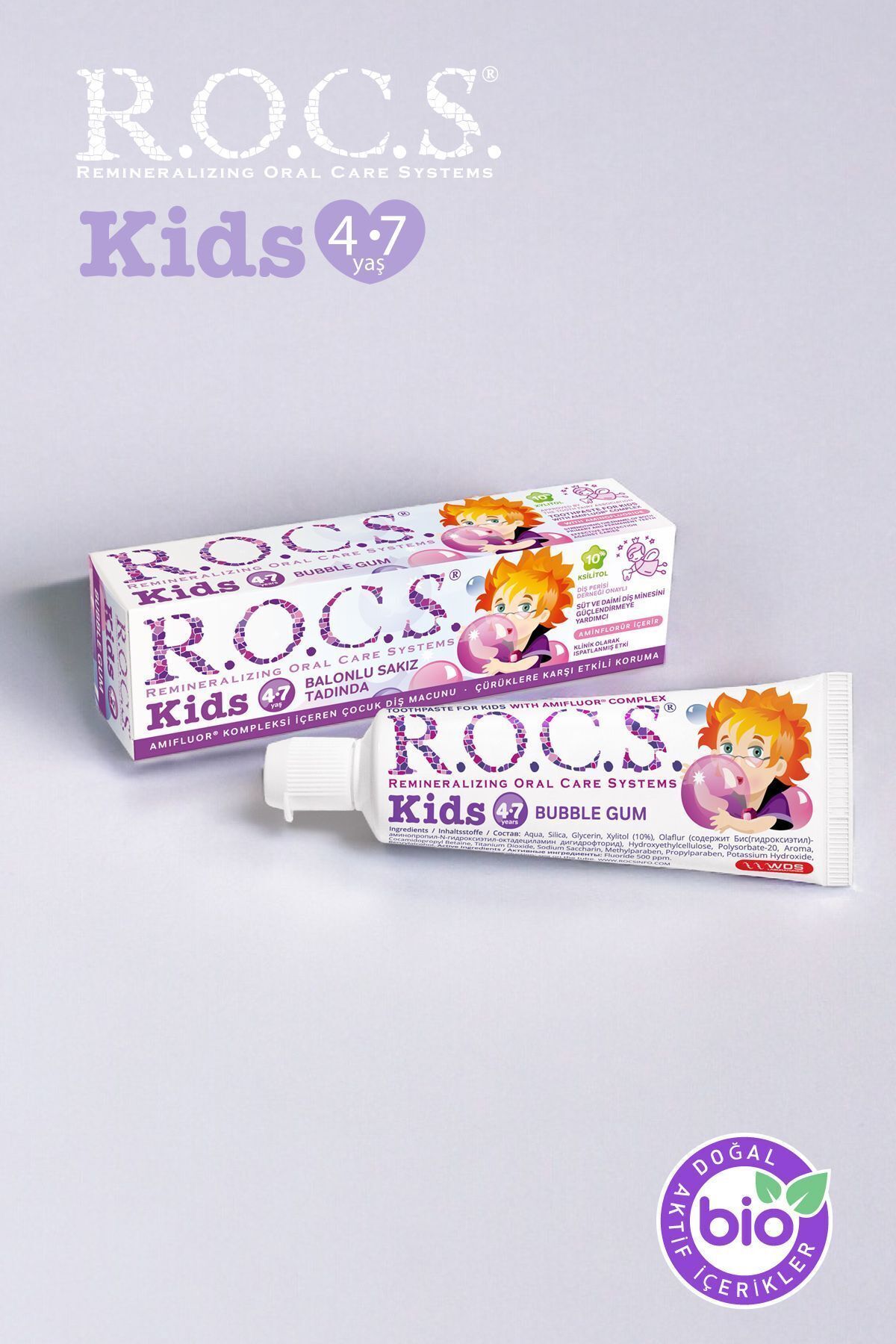 R.O.C.S. Kids 4-7 Yaş Diş Macunu Balon Sakızı 45g 4607034470876