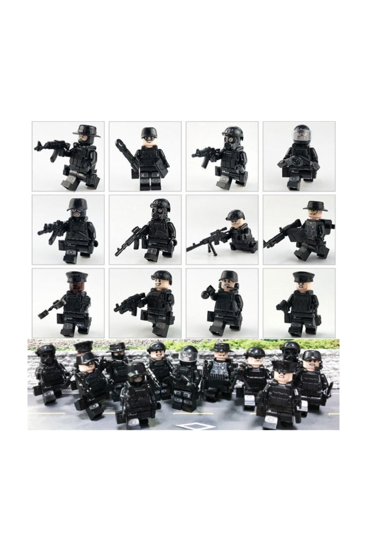 Legoedly-12 Pieces Lego Compatible Swat Set Compatible with Visual 2