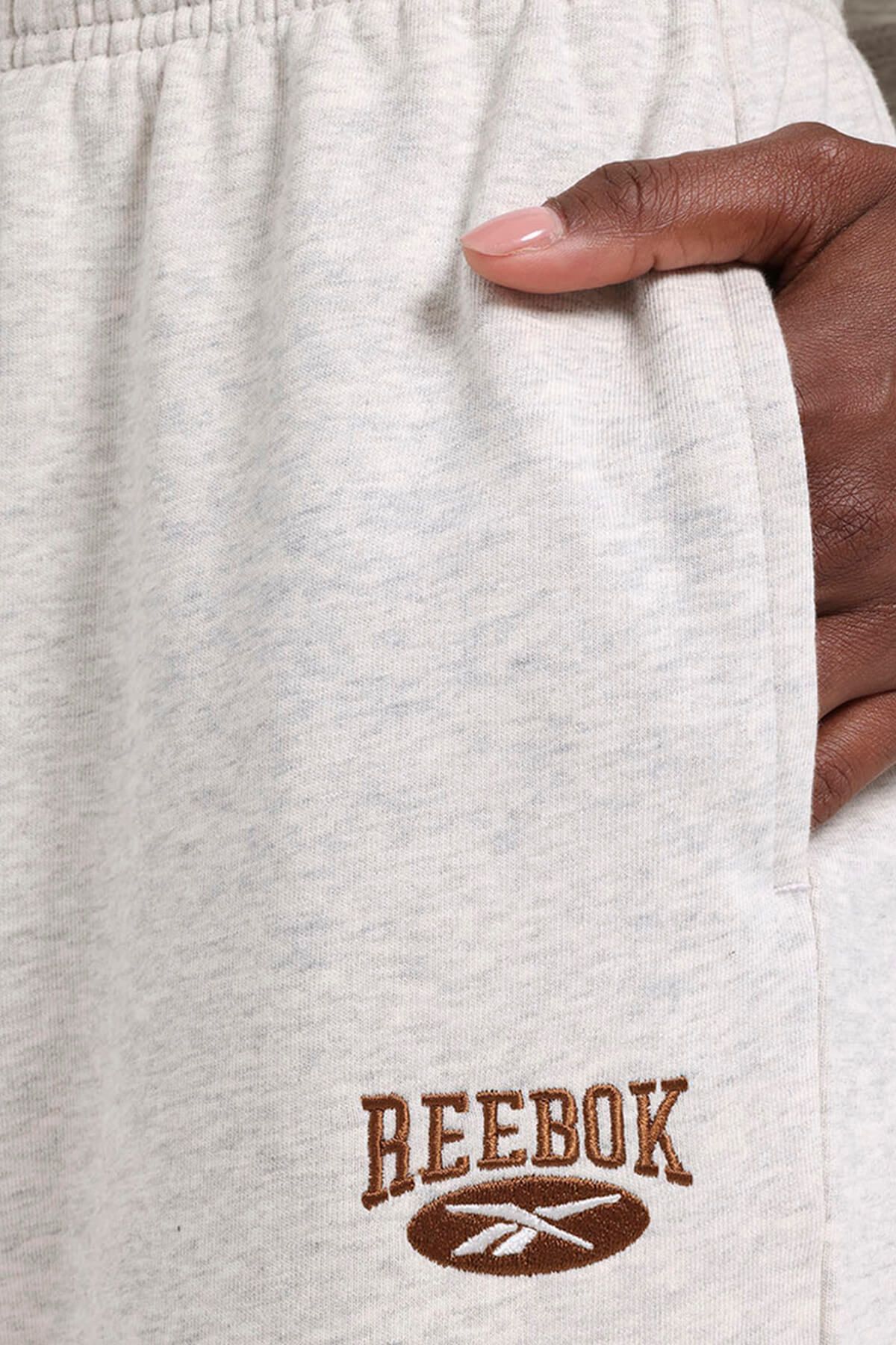 Reebok-Ecru Women's Sweatpants - CL AE ARCHIVE FIT FT PANT 4