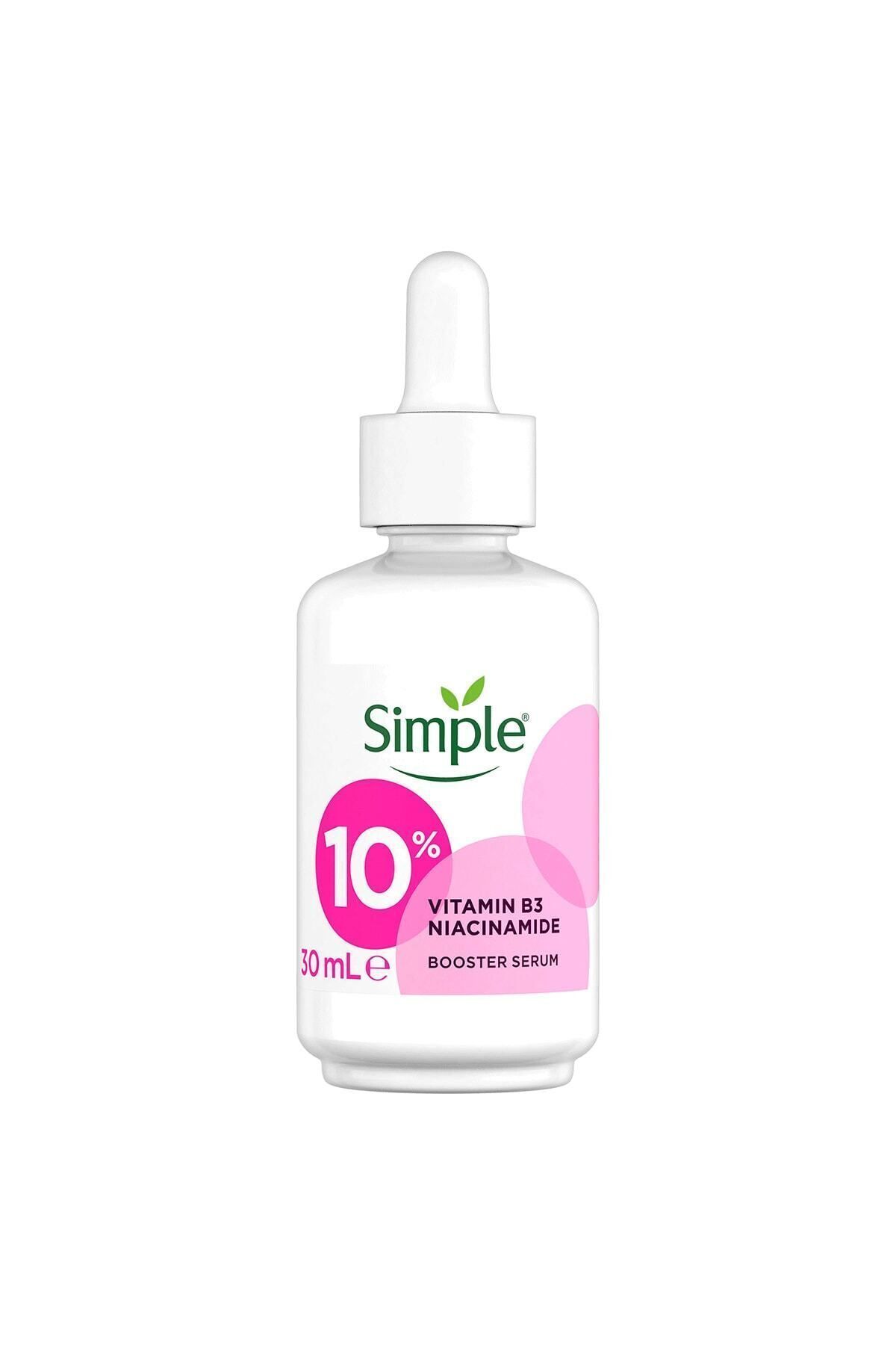 سرم تقویت کننده 10% ویتامین B3 نیاسینامید رنگ و ظاهر یکنواخت پوست 30 میلی لیتر Simple