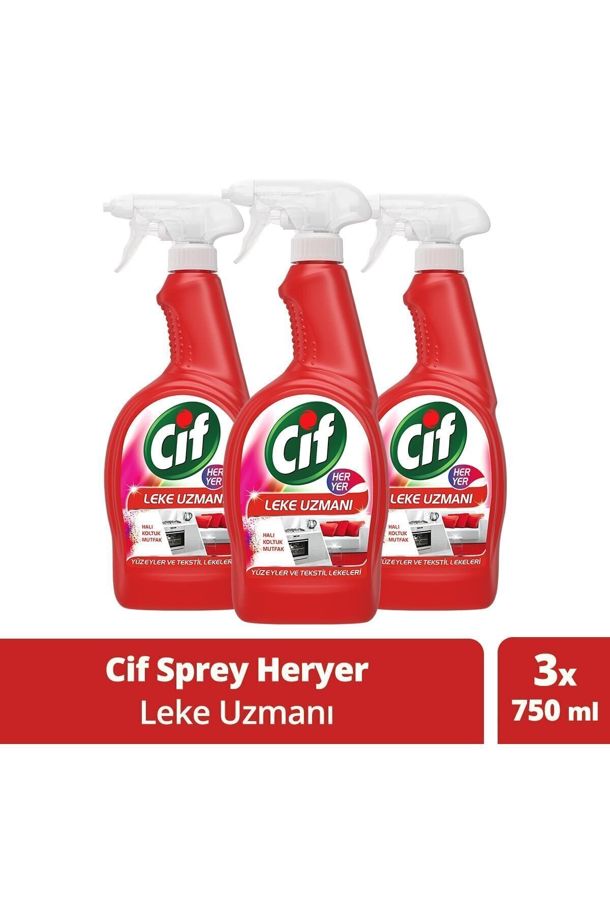 Cif Sprey Yüzey Ve Kumaş Lekeleri Için Leke Uzmanı 750 ml X3