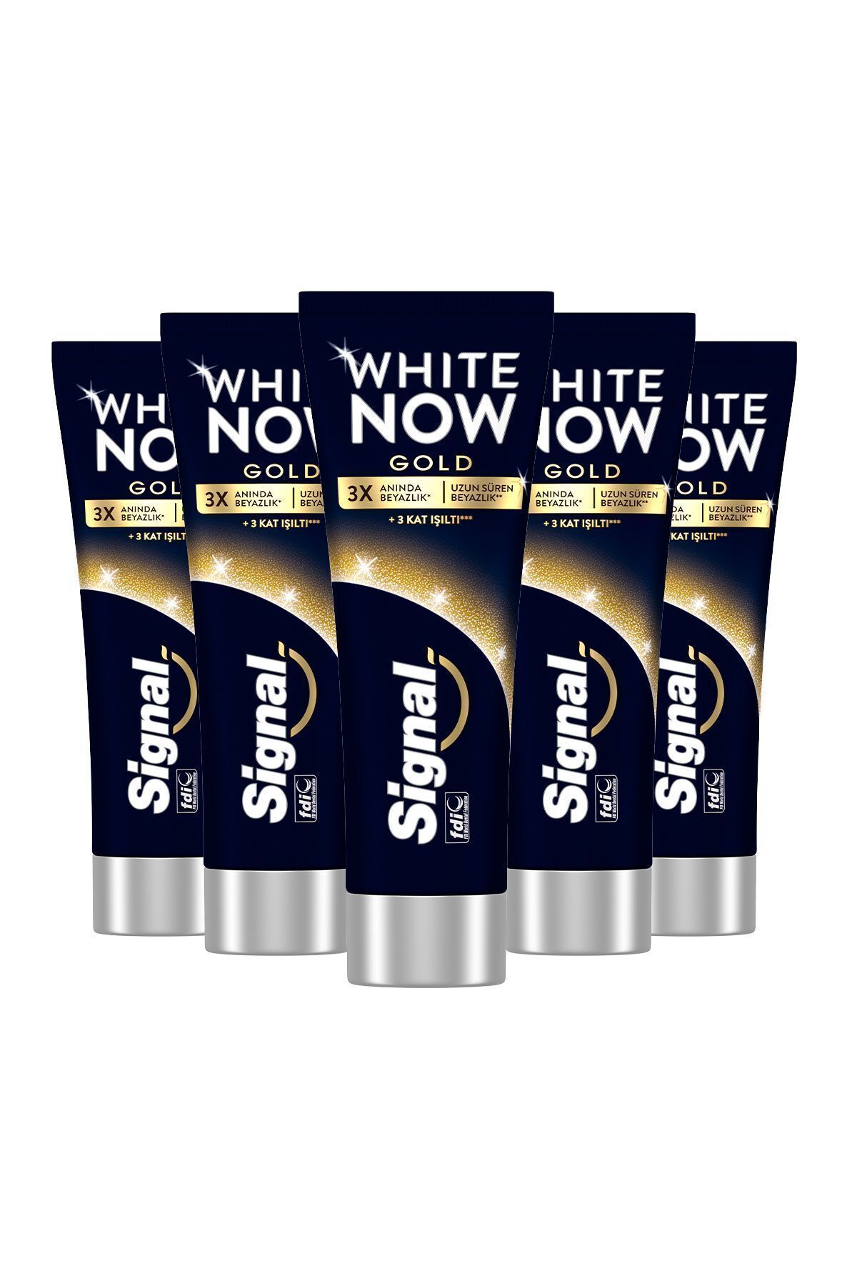 Signal-Toothpaste White Now Gold Instant 3 Layers Whiteness 75 ml X5 2