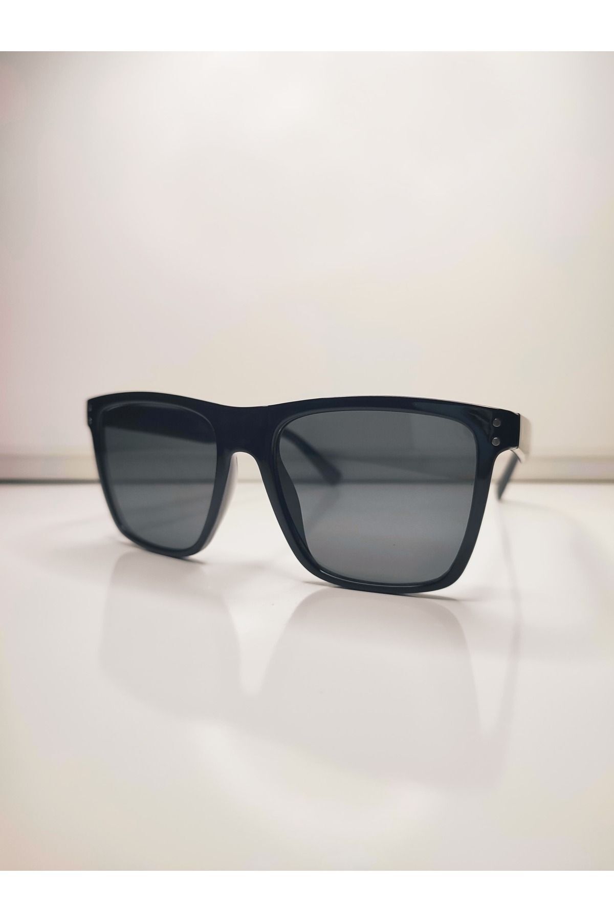 POLARİTANO-Trendy Black Sunglasses - Sharp Corner, Rectangular UV400 4