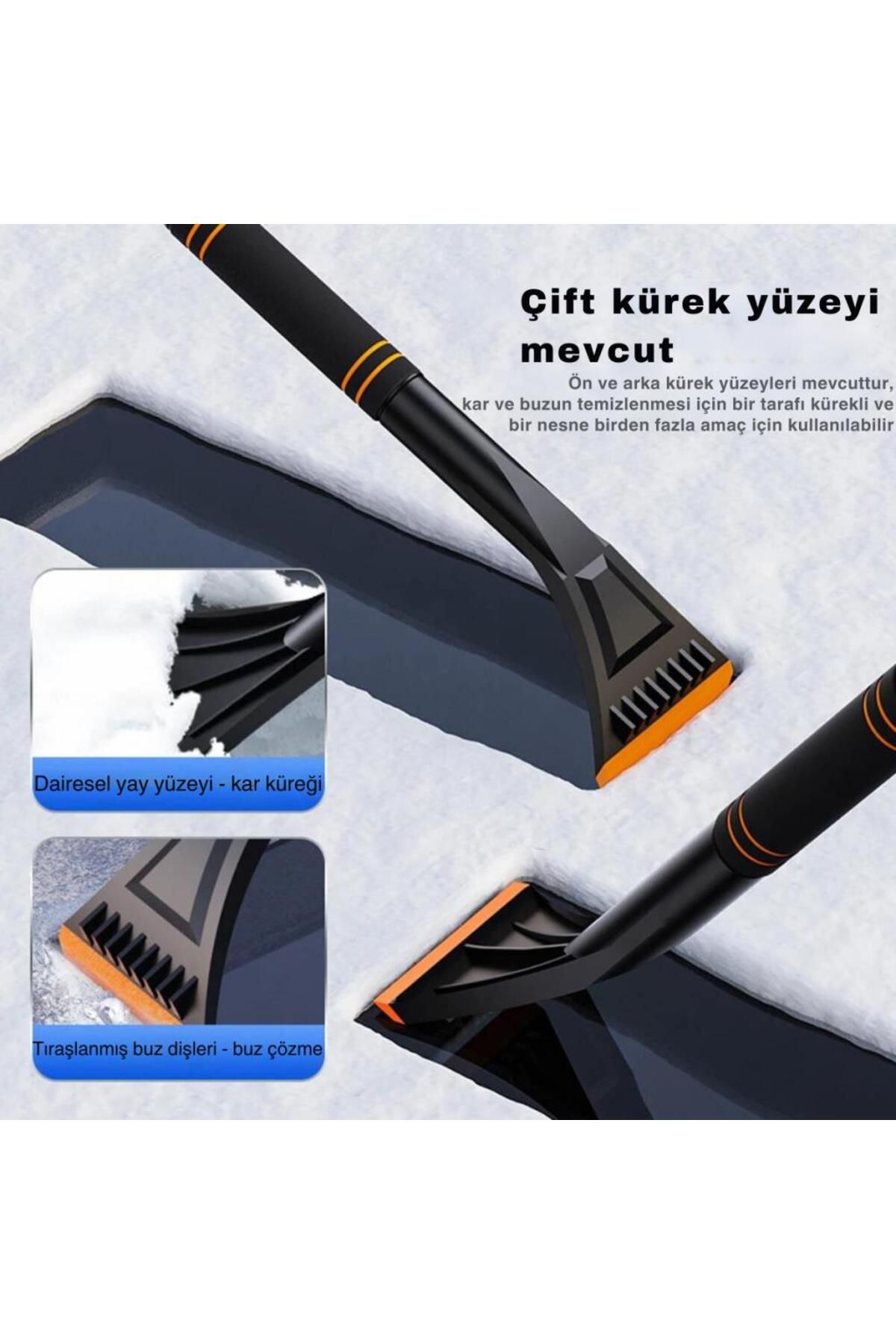 coofbe-Quick Clean 82CM - Extendable 2in1 Car Snow Brush and Ice Scraper Auto Apparatus 4