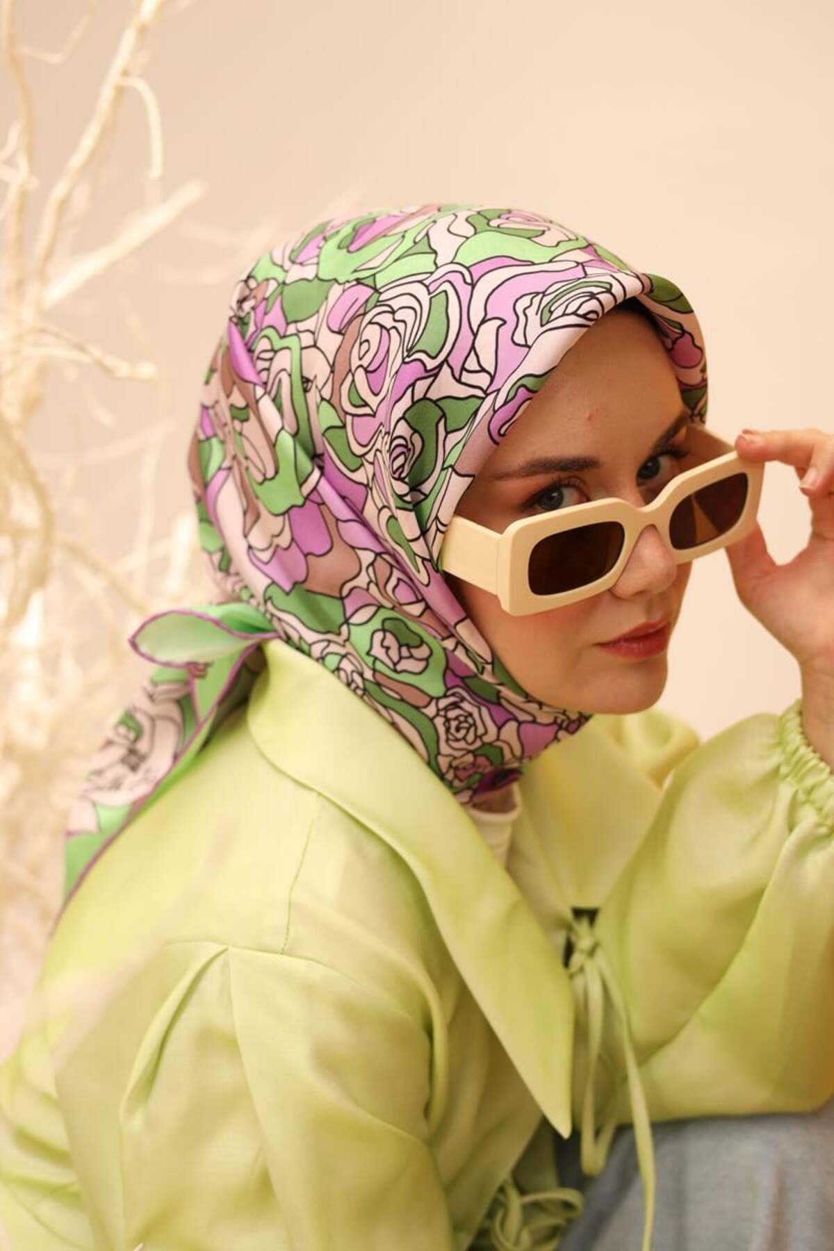 روسری زنانه خانه ابریشم | 11434-08 Silk Home - Image 6