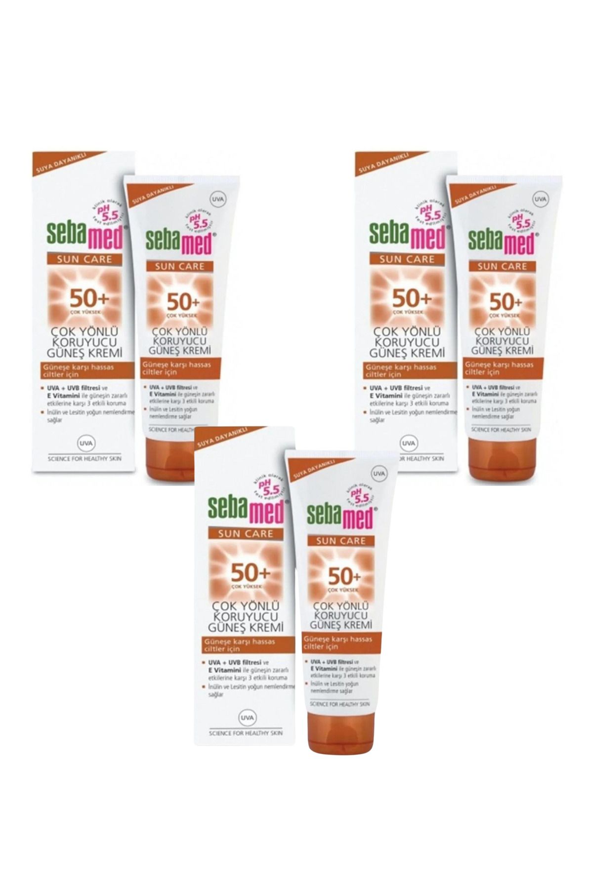 Sebamed Sun Care 50+ Солнцезащитный крем 75 мл x3 sebamed+50,75мл