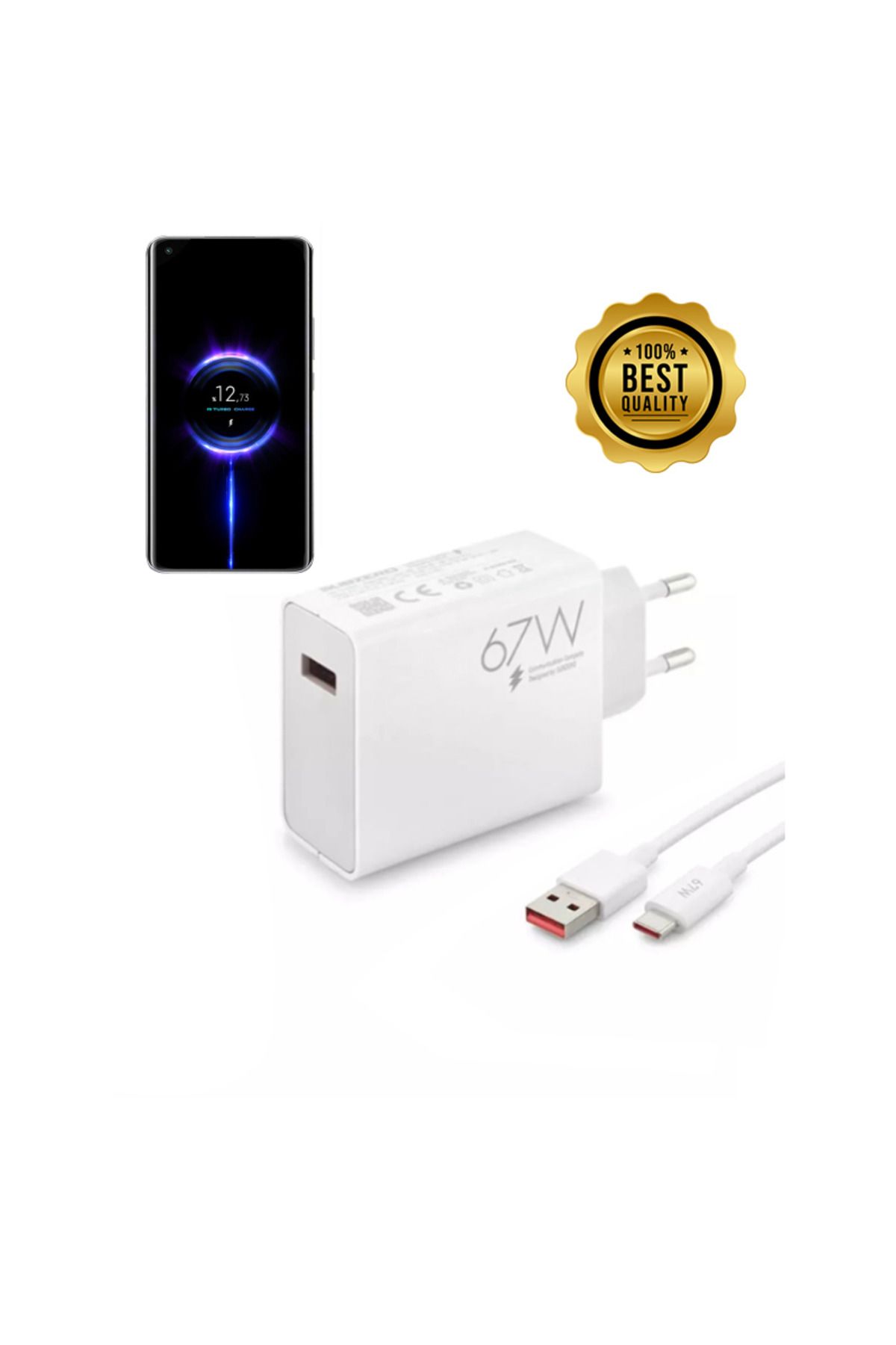 giyitec-Super Fast Charger Device Set for Oppo A78/A98/Reno 11 F 5g - 67W 2