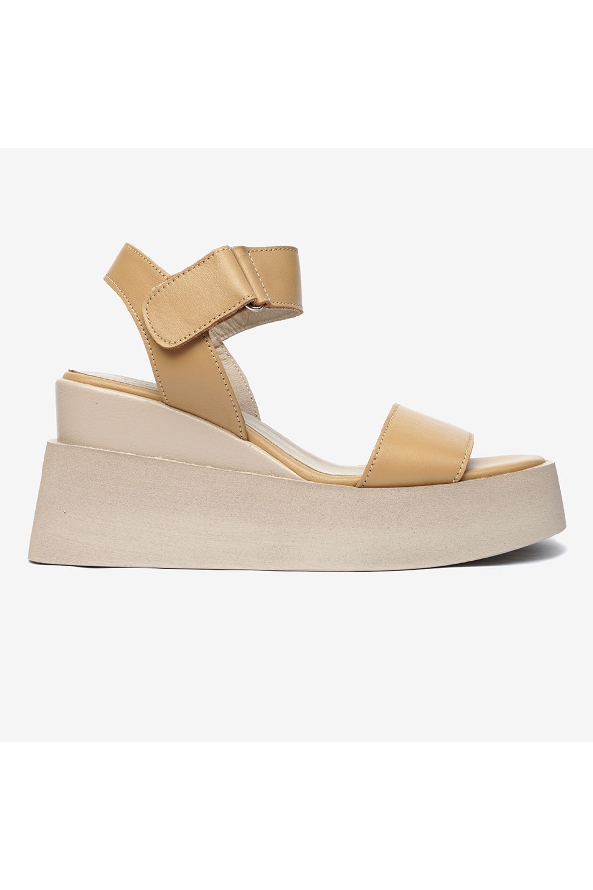 Greyder-Women's Cream Genuine Leather Sandals 4Y2As50731 2