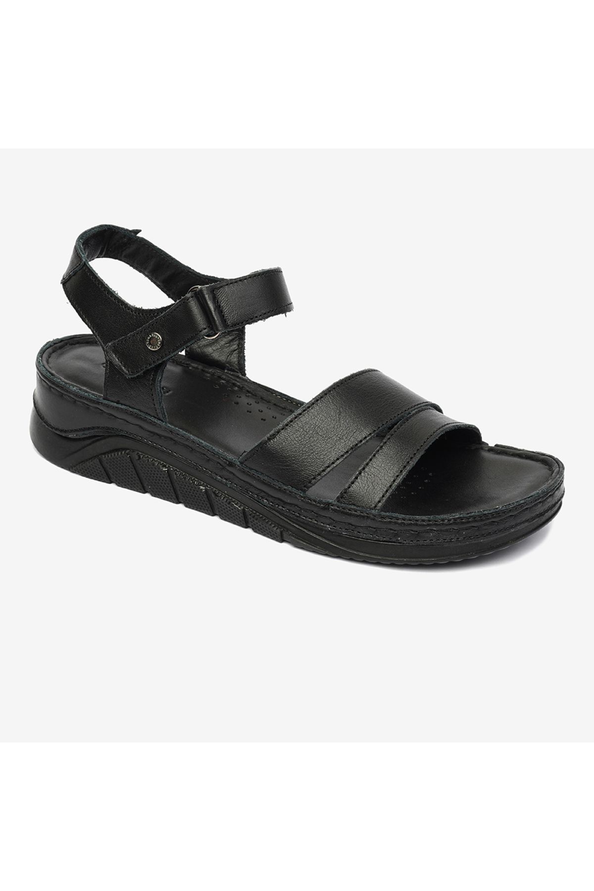 صندل چرم اصل مشکی زنانه 4y2fs57472 Greyder
