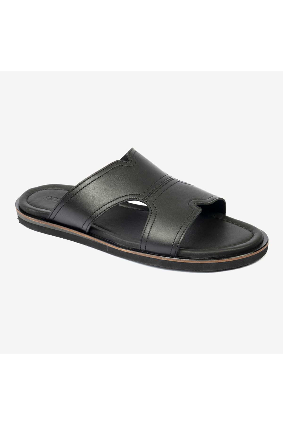 دمپایی چرم اصل مشکی مردانه 4y1ft64520 Greyder