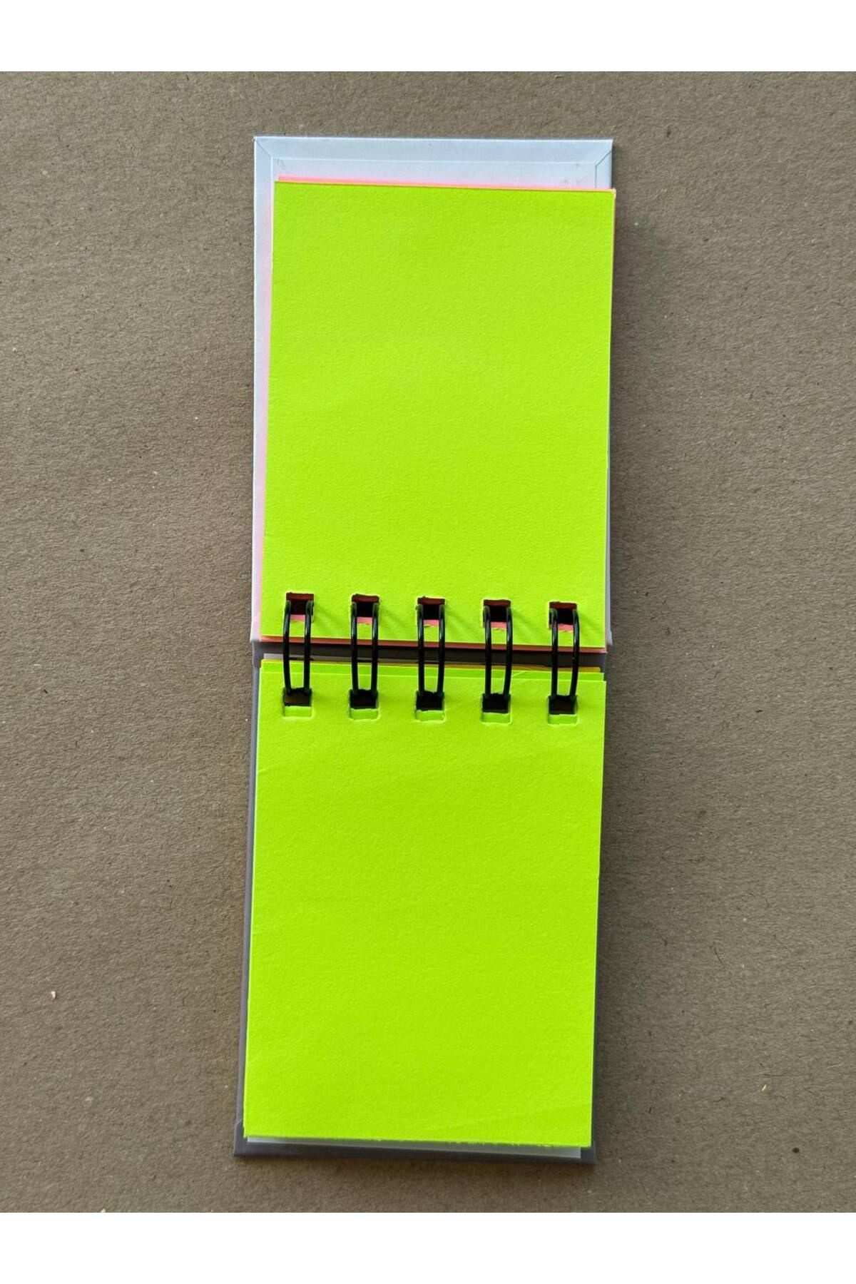 LİMON DEFTER-Lemon Notebook Mini Hard Cover Color Page Spiral Notepad 4