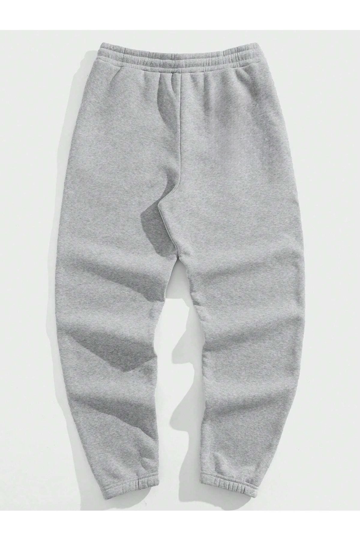 modaberry-Difficulty Dragon Sweatpants Jogger - Gray Printed High Waist Elastic Leg 2