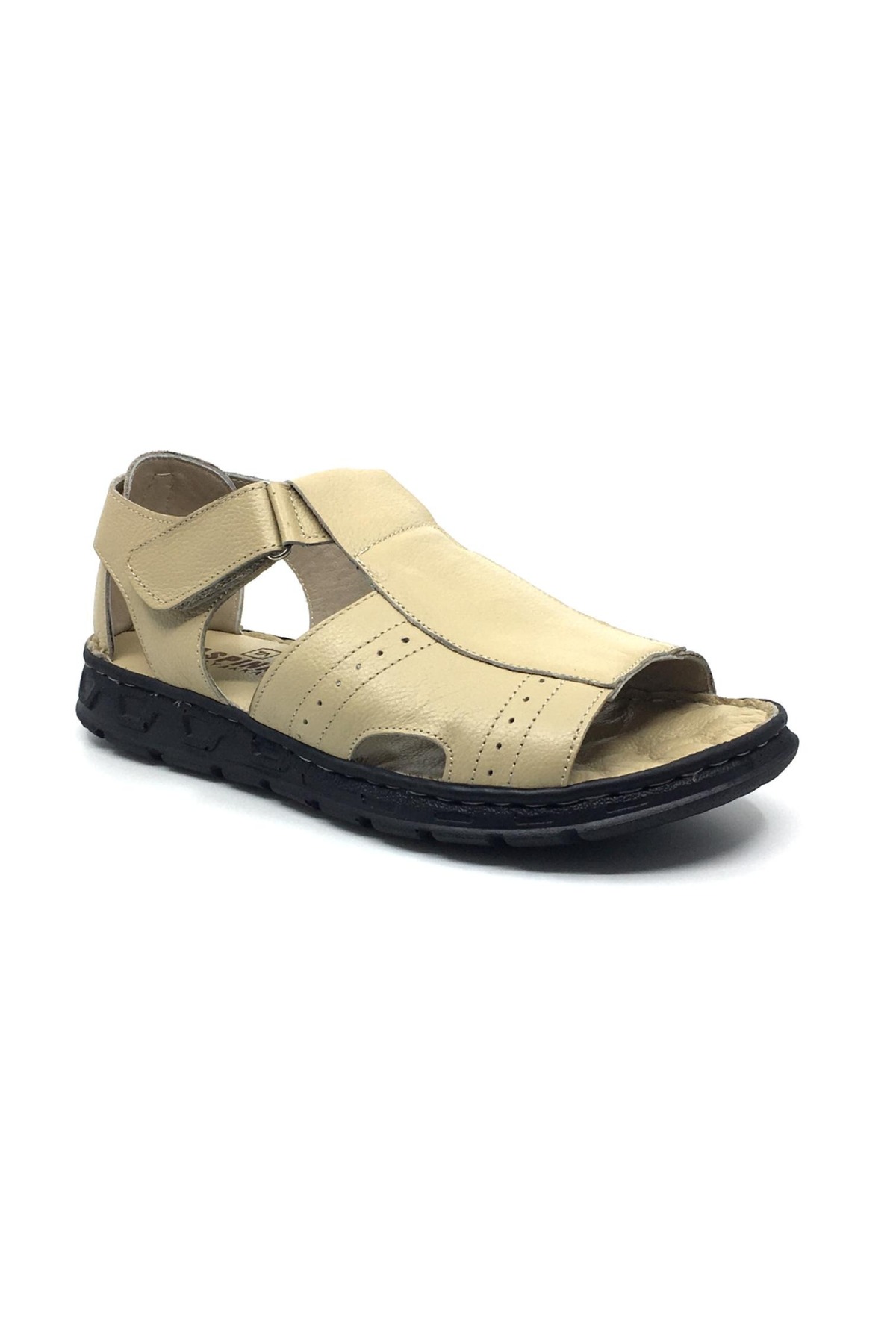 Taşpınar 301 100% Genuine Leather Orthopedic Men's Summer Comfortable Slipper Sandals 40-45
