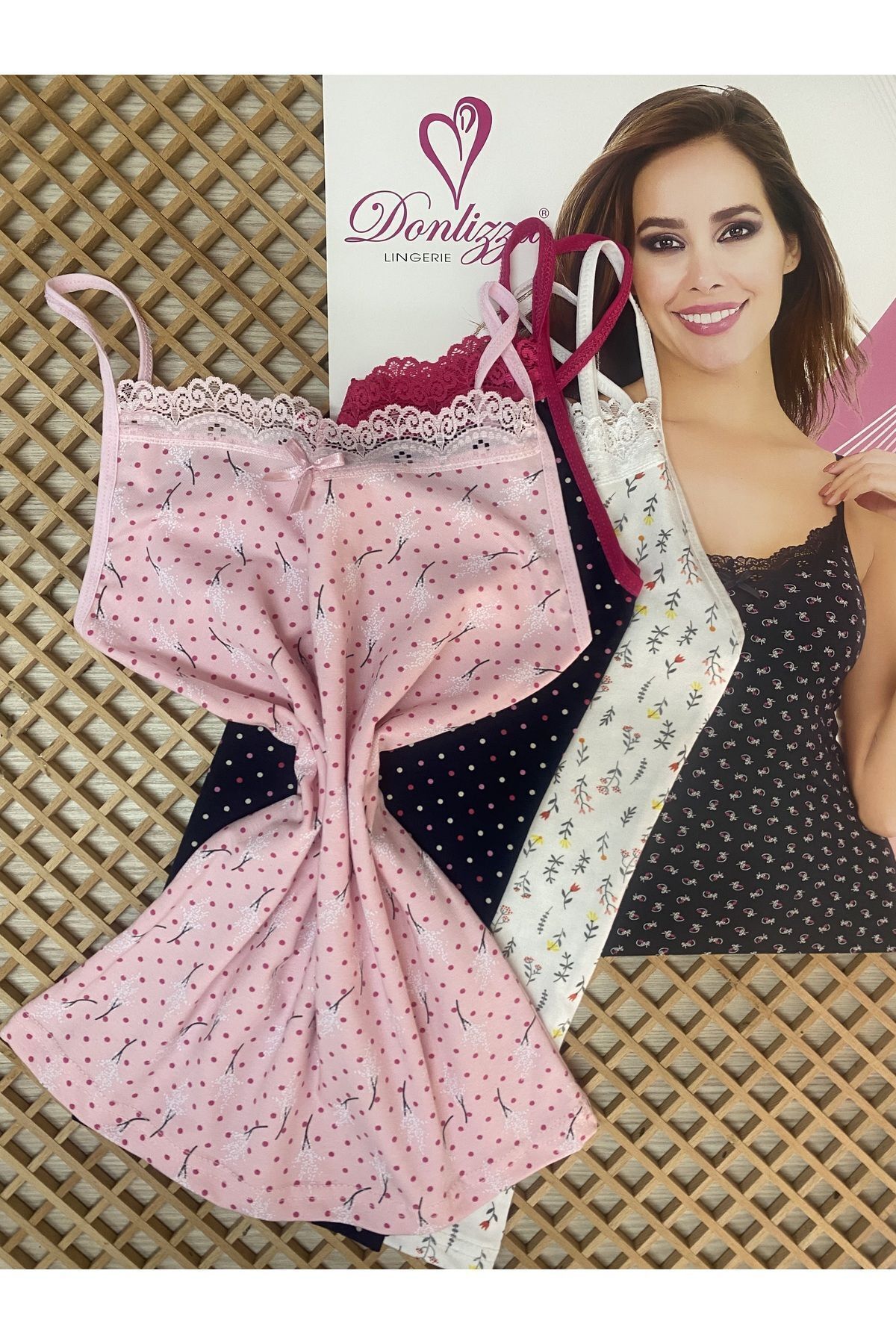 DONLİZZA-Undershirt Patterned Lacy 3 Pieces Patterns Are Constantly Renewed. There Is A Separate New Pattern In Each Package 2